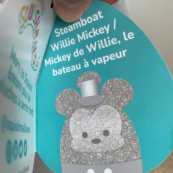 Disney 100 NWT Steamboat‎ Willie Mickey Mouse Squishmallow - Picture 5 of 9